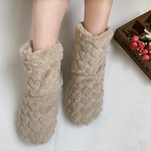 거실 욕실 슬리퍼 지압 사무실 쿠션 여름 주방 실내화 겨울 따뜻한 부드러운 실내 바닥 여성 겨울 따뜻한 바닥 양말 플러시 홈 신발 여성, 35-37 24cm, 카키색 옷감