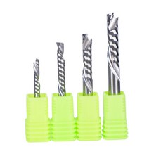 유리칼 10pcs 3.17546mm aaa 업 앰프 압축 목제 끝 선반 절단기 조금을 위한 아래로 커트 단 하나 플루트 나선 탄화물 선반 공구 절단기, 3.175x12x38L