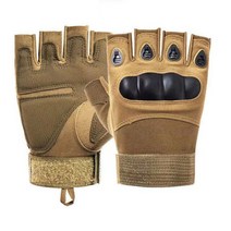 클래식 오토바이 소가죽 바이크 장갑 오리지널 글러브 야외 스포츠 오토바이 육군 팬 장갑 전술 사이클링, 05 Half finger-Sand