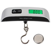 산업용 매달림 저울 여행 가방 전자 무게 균형 도구 50kg 110lb LCD 디스플레이 걸이식 스트랩 미니, Hook
