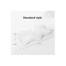 뷰티 베개 낮은 수면 경추 사이드 뒷 목 주름 방지 얼굴 메모리 폼, Standard style-White