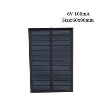 태양 전지 패널 6V 미니 DIY 배터리 휴 전화 충전기 0.6W 1W 1.1W 2W 3W 3.5W, 01 6V 100mA