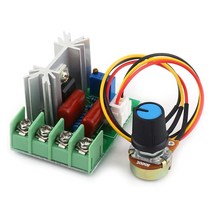 AC 220V 2000W SCR 전압 조정기 디밍 조광기 모터 속도 컨트롤러 온도 조절기 전자 모듈, 02 with cable