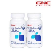 [GNC] 코랄칼슘 마그네슘 앤 비타민 D(60캡슐)x2개, 단품, 단품