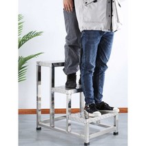 철제 안전 발판 철 단층 보조 스테인레스 2단, 더블 레이어 46x45x46CM