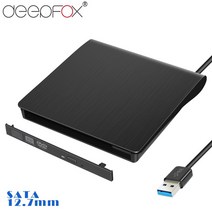 외장cd롬 dvd DVD 디비디 cd drw 외장 ODD cdrom odd 컴퓨터 플레이어 리더기 9.512.7mm usb3.0 sata blu-ra 광학 드라이브 케이스 키트, 9.5화이트