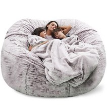 빈백 소파 Dropshipping 자이언트 아니 필러 폼 콩 가방 커버 큰 솜털 Beanbag 침대 코트 바닥 좌석 소파, 14 6ft