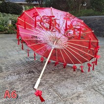 일본 대나무 살많은 우산 양산 82cm 실크 천 여성 일본 벚꽃 술 꽃잎 중국 스타일 기름 종이