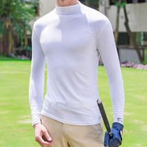 남성 여름 골프 긴팔티 햇빛차단 반목 흰티 이너 코디