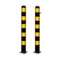 스틸 일자 볼라드 100파이 앙카식 / 차량진입금지 주차금지기둥 제작 설치, 한쪽고리