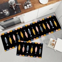 층간소음 매트 아파트 주방 바닥 매트 침실 거실 긴 침대 옆 러그 복도 부드럽고 세탁 가능한 카펫 미, 18 18_04 50cmx80cm 1pc