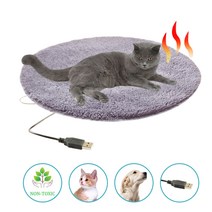 개 난방 플러시 패드 Usb 전기 매트 일정한 온도 애완 동물 침대 담요 강아지 히터 휴대용 고양이 겨울 수면 Roud 쿠션, 02 B
