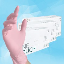 파인터치 니트릴장갑 핑크 S 100매입 3개 식품 미용 타투, 소(S)
