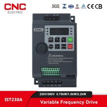 Cnc ist230a 인버터 0.75kw1.5kw2.2kw 주파수 인버터 3p 220v380v 출력 주파수 변환기 가변 주파수 드라이브, 0.75kw, 220v 1상, 380v 3상