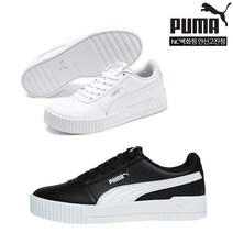 푸마 카리나 엘 레트로 플랫폼 폼 스트라이프로 캣 로고 깔끔 심플 단화 편한 소프트폼 스니커즈 CARINA L 370325