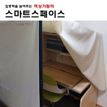 스마트스페이스 - 책상가림막 집중력책상 독서실책상 온라인강의/수업 재택근무 화상회의 개인방송장비 e학습터 줌수업 온라인클래스 고3 수험생 원격수업 공부잘하는방법 수능점수올리는방법, 블랙&화이트, 갈색(주문제작)