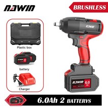 임팩트렌치 임팩렌치 nawin 산업용 브러시리스 리튬 600n 슈퍼 임팩드릴 전동임팩, na60dlbs2p