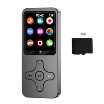 가성비 학생용 블루투스 멀티미디어 휴대용 음악 플레이어 MP3 비디오 워크맨 OTG 지원 전자책 HiFi 16G, 03 Black_02 16GB