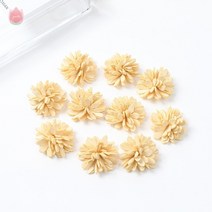 웨딩카 꾸미기 리본 프로포즈 자동차 장식 용품 2cm 미니 플란넬 패브릭 데이지 인공 꽃 머리 홈 룸 웨딩 diy 화환 모자를 쓰고 있죠 의류 액세서리, 베이지, 20개