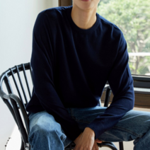 [PARKLAND] [By파크랜드][PARKON]네이비 소프트카라멜 라운드 넥 스웨터.GW