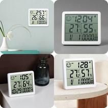 마트498 디지털 온습도계 화이트 사우나 아이방꾸미기 겨울 정확한 미니 실내온도계