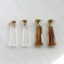 수호쥬얼리 lein [2color]화이트 브라운 호마이카 드롭귀걸이