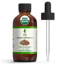sva Organics 대마씨 usda 냉압착 오일 4온스 스킨 크림 페이스 세럼 헤어 화장품 메이크업 비누 순수 캐리어 오일 바디 오일