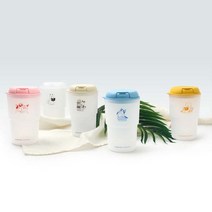 폭시샵 리딩펫 친환경 반투명 월머그 캐릭터 휴대용 텀블러 리유저블컵 350ml 이중구조 보온보냉, 달링과위티