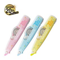 PLUS 20주년 수정 테이프 MR WH615 본품 3개, 3개 (WH615-20th), 블루