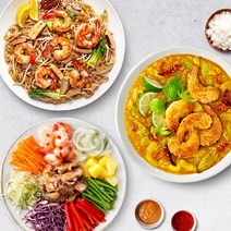 애슐리 쉬림프 버터 팟퐁 커리 +타이 시푸드 팟타이 +쉬림프 불고기 월남쌈 (총 6인분)