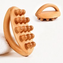 확실한 림프 마사지 괄사 발 속살 비즈 핸드 헬드 마사지 브러시 천연 나무 허리 다리, 1pcs 무작위