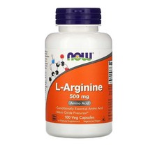 Now Foods L-아르기닌 500mg 캡슐, 100개입, 2개, 100정