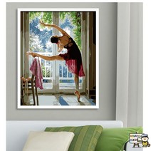 비가토 diy명화그리기 어른색칠공부 40x50 쉬운그림따라 그리기 배우기, diy, 버건디 5262 선샤인 발레