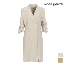 [마레몬떼] 여성 더블버튼 롱 린넨자켓_M205MJK15S0