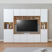 블리스데코 루시드 2600 월플렉스 높은 TV 거실장 세트 BOS020_C, 화이트
