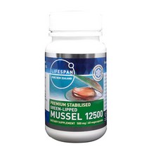 라이프스팬 뉴질랜드 초록입홍합 추출물 12500 60분말캡슐 greenlipped mussel, 1개, 60캡슐