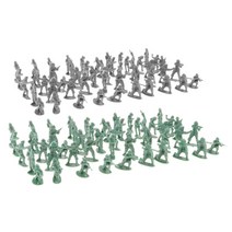 GHSHOP 200 조각 2cm 플라스틱 군인 피규어 육군 남자 액세서리 Playset, 설명, 다색