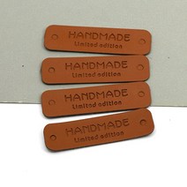 의류텍 가죽 레이블 수제 의류 모자 가방에 대 한 DIY 공예 봉 제 액세서리 50Pcs 56x16MM, 02 Brown