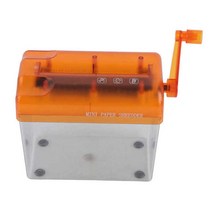 가정용파쇄기 파세기 쇄절기 Portable Shredder Transparent Dust Box Manual Paper for Office Desktop Ho, 01 주황색