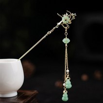 헤어악세사리 한복 웨딩 혼주 뒤꽃이 헤어핀 머리핀 중국어 hanfu 헤어 액세서리 여성용 헤어핀 꽃 진주 긴 술 단계 흔들어 헤어 스틱 빈티지 웨딩 신부 보석