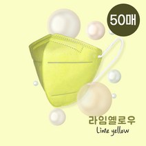 케어랩 하이클린 KF94 새부리형 마스크 대형 라임옐로우 50매