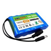 100% 오리지널 18650 3S2P 12V 50000mah 리튬 이온 배터리 충전식 12.6V 30Ah CCTV 카메라 모니터 예비 팩 충전기, [01] 12V50AH 1PCS, 1.WHITE