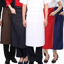 레뷰가운 AE19 허리앞치마 반앞치마 주방가운 요리학원 위생가운 앞치마, AE19_빨강L, 1개