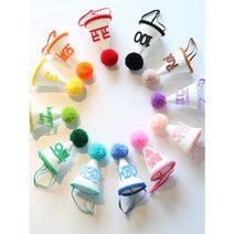 [자유문구] 생일파티 꼬깔모자 강아지 고양이 인간 겸용 파티꼬깔 XS S M L XL, 배송메모에 남겨주세요, 2.진분홍