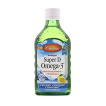 칼슨랩 노르웨이 슈퍼 D 오메가-3 천연 레몬 맛 8.4fl oz(250 ml) 콜레스테롤 비타민 A