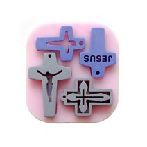 [더위치]수제몰드 십자가 4구 데코몰드 실리콘몰드