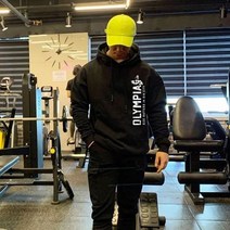 피트니스 겨울 OLYMPIA 짐웨어 몸커보이는 후드티