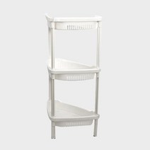 [다이소]화이트3단코너선반-57538, 1개, 화이트