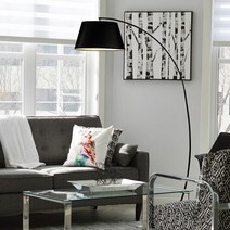 루미아데코 모더니즘 활 장 스탠드, 화이트갓-화이트바디