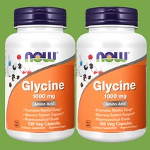 나우푸드 Now Foods 글리신 1000mg 100베지캡슐, 2팩